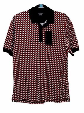New Inimigo Navy Blue Red Knit polo Men’s shirt size X-Large